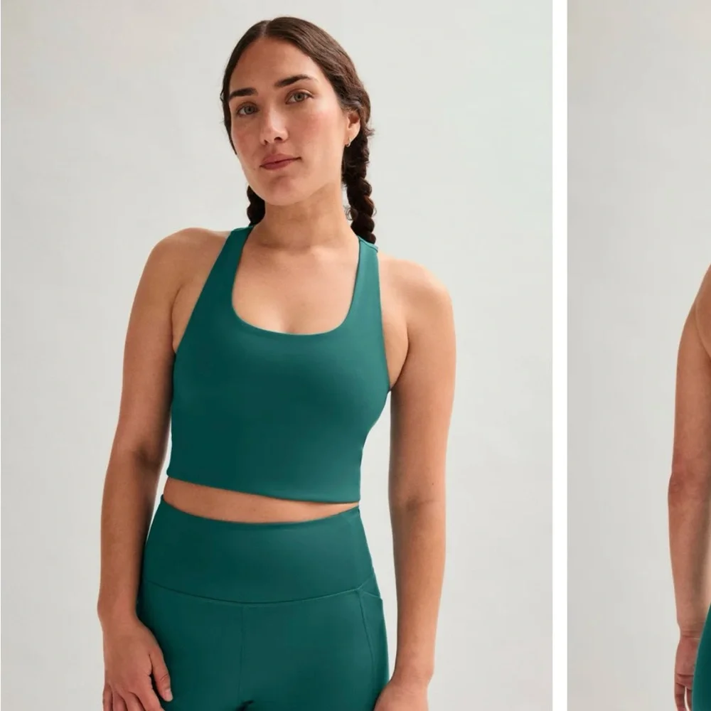 Women's Green Sports Bra - Picture 1 of 5